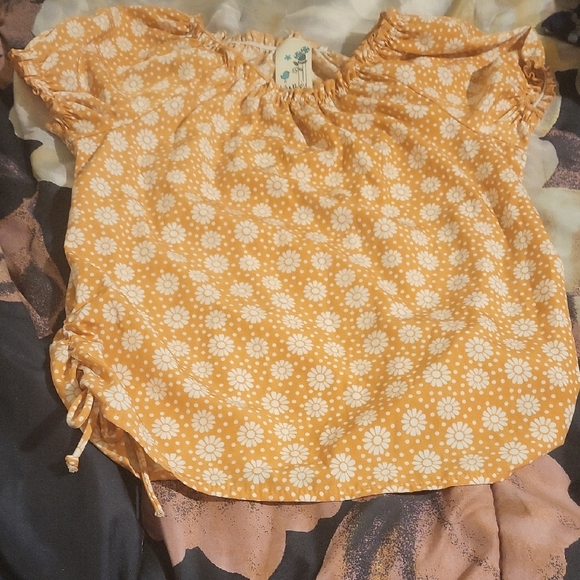 Floral Orange Women's Top - Picture 1 of 1